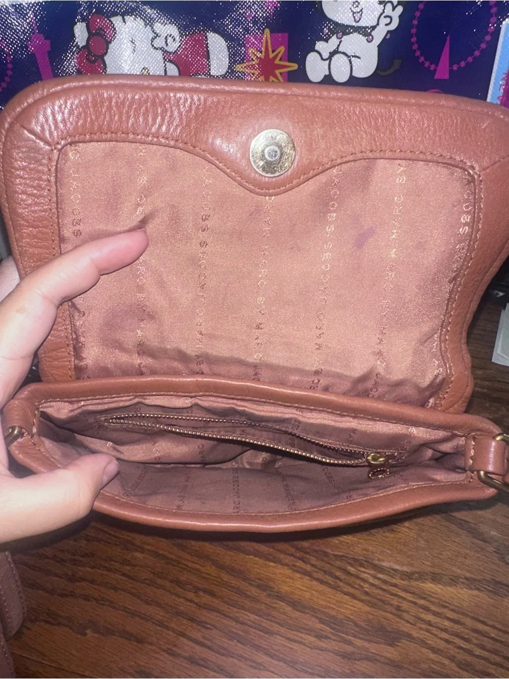 Marc by Marc Jacobs Chestnut Brown Pebbled Leather Crossbody